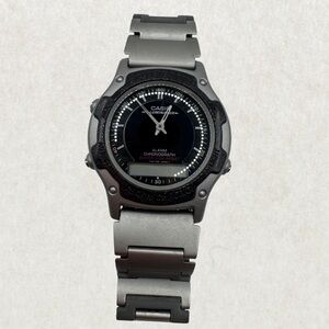 Vintage Casio Analog Digital 1737 AW-45 Watch 38mm Chrono Alarm 50M
